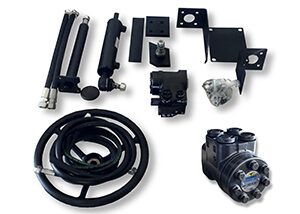 Hydraulic steering for tractors